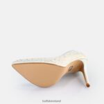 White Pearl Buffalo Juliette Ice Pumps vegan |Heels F06ZHH515 - Image 6