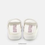 White/Purple Buffalo Rey slide vegan |Slides F06ZHH815 - Image 5