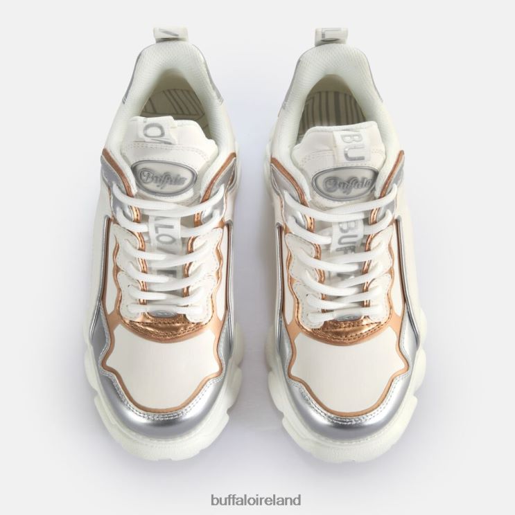 White/Silver/Gold Buffalo CLD Chai trainer Low vegan |Sneakers F06ZHH77 - Image 3