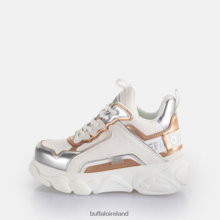 White/Silver/Gold Buffalo CLD Chai trainer Low vegan |Sneakers F06ZHH77 - Image 1